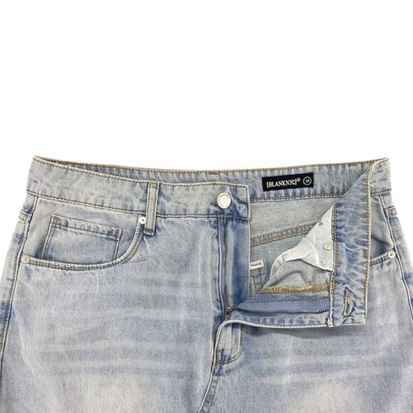 BLANKNYC Denim Maxi Skirt Women’s Size 30 High Rise Front Slit Light Wash - Picture 4 of 4